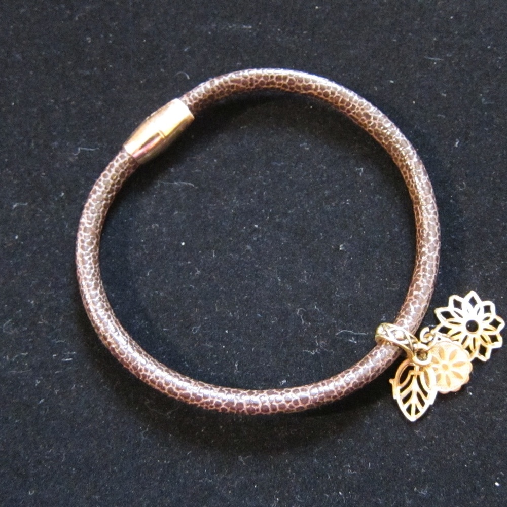 Brown leather bracelet